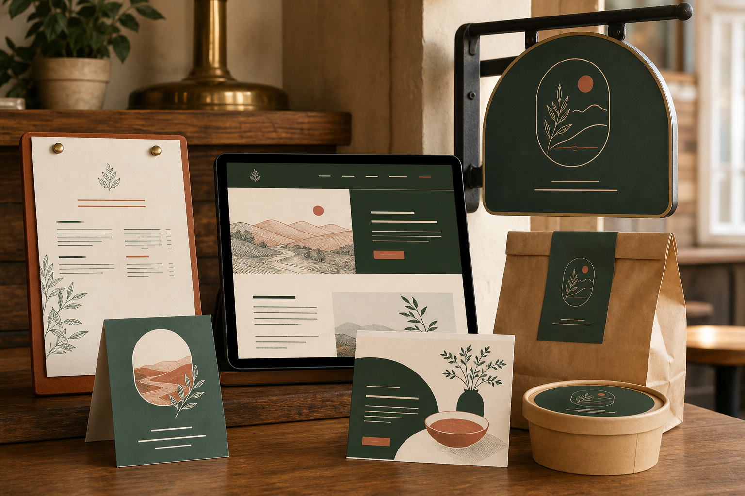 Generic restaurant website and brand presentation